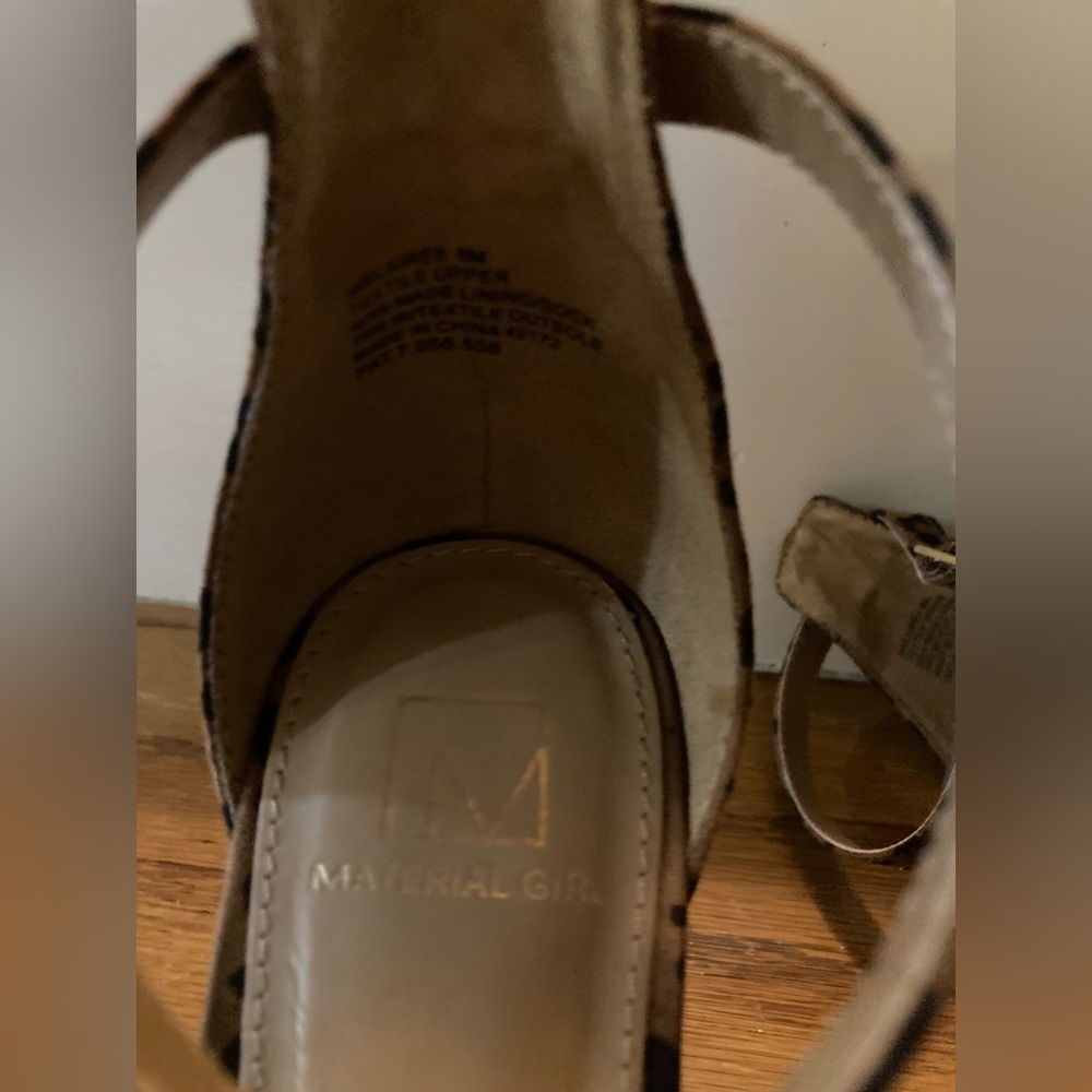 Blair Brown Leopard Print Heels by Material Girl size 8 - Picture 6 of 7